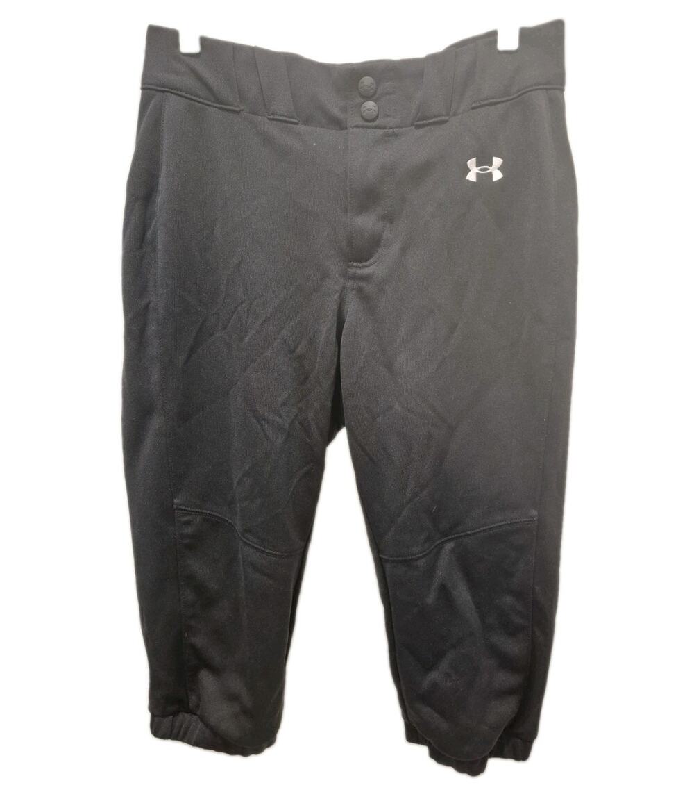 2 Pairs Black Under Armour Softball Uniform Pants Womens M